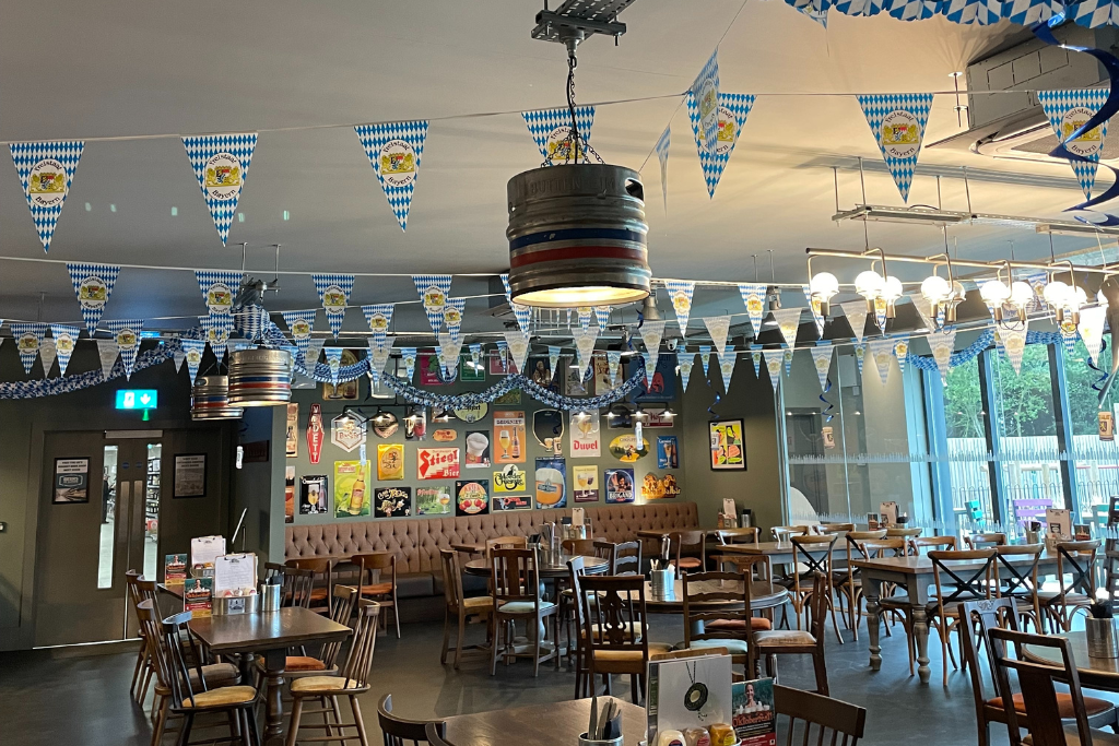 Restaurant with decoration