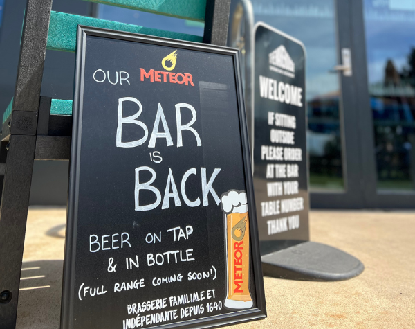 The bar is back at the warehouse
